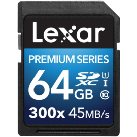 Lexar SDXC Card 64GB 300x Premium Class 10 UHS-I