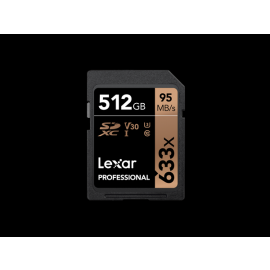 Lexar SDXC Card 512GB Professional 633x UHS-I V30 U3