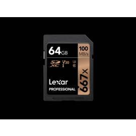 Lexar SDXC Card 64GB Professional 667x UHS-I V30 U3