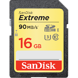 SanDisk SDHC Extreme 16GB 90MB/s Class 10