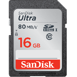 SANDISK ULTRA 80MB/S SDHC 16GB