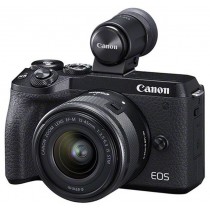 Canon EOS M6 II schwarz inkl. EF-M 15-45mm 1:3,5-6,3 IS STM + EVF-DC2 Auf­steck­su­cher