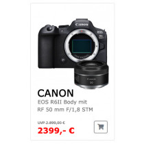 Canon EOS R6 II body  (inkl. RF 50mm f/1.8 STM) (- 200€ Sofort-Rabatt im Shop)