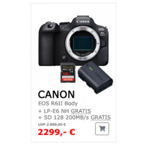 Canon EOS R6 II body  (inkl. Gratis Canon LP-E6NH Akku) (- 200€ Sofort-Rabatt)
