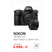Nikon Z8 Body  inkl.  Z 28 mm 1:2,8