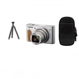 Canon PowerShot SX 740 HS silber Travel Kit inkl. Ministativ und Tasche