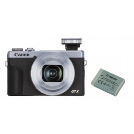 Canon PowerShot G7X MIII silber Battery Kit, Digitalkamera+Zusatzakku  