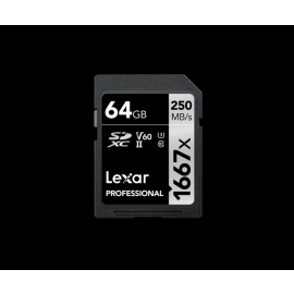 Lexar SDXC Card 64GB Professional 1667x UHS-II V60 U3