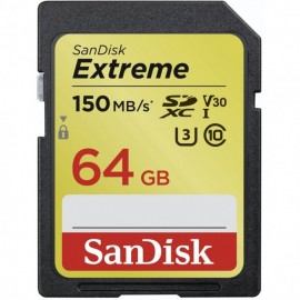 SanDisk SDXC Extreme 64GB V30 U3 UHS-I 150MB/s