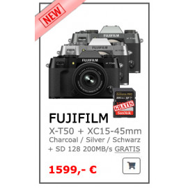 Fujifilm X-T50 + XC15-45 schwarz