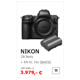 Nikon Z8 Body  inkl.Sofort-Rabatt-Aktion  (Gratis Original AKKU)