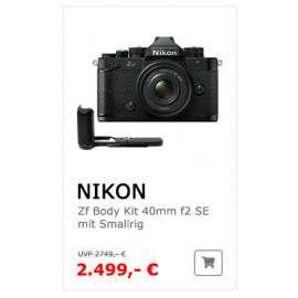 Nikon Z f + 40mm f2 SE ( Gratis Smallrig Handgriff )